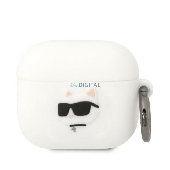 Eredeti tok KARL LAGERFELD KLA3RUNCHH Apple Airpods 3 (3D Sil NFT Choupette / fehér)