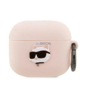 Eredeti tok KARL LAGERFELD KLA3RUNCHP Apple Airpods 3 (3D Sil NFT Choupette / rózsaszín)