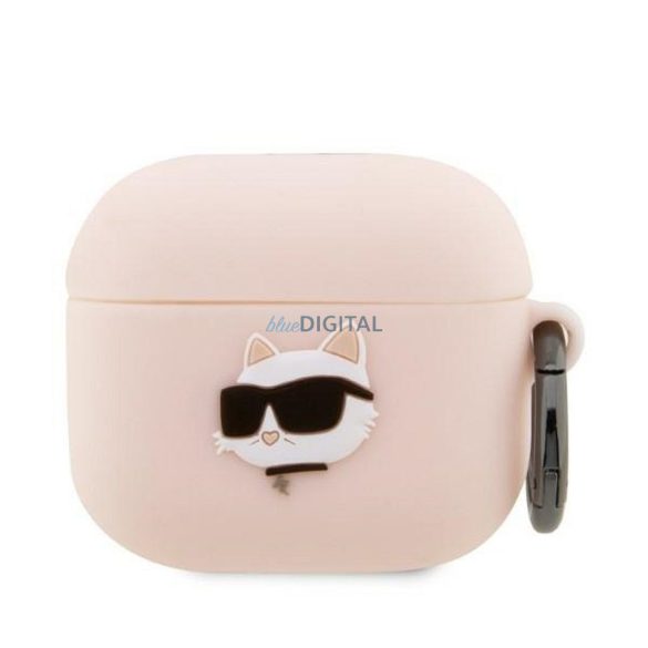 Eredeti tok KARL LAGERFELD KLA3RUNCHP Apple Airpods 3 (3D Sil NFT Choupette / rózsaszín)