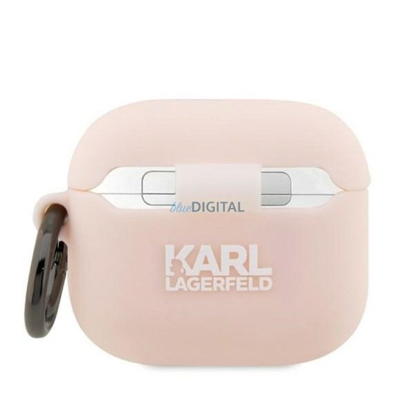 Eredeti tok KARL LAGERFELD KLA3RUNCHP Apple Airpods 3 (3D Sil NFT Choupette / rózsaszín)