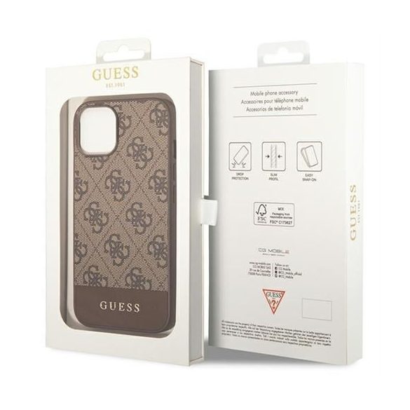 Guess GUHCP14SG4GLBR 4G Stripe Collection tok iPhone 13 / 14 / 15 - barna