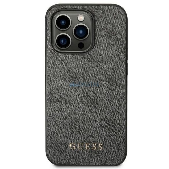 Eredeti tok GUESS GUHCP14LG4GFGR iPhone 14 PRO készülékhez (4G ARANY Logo / szürke)