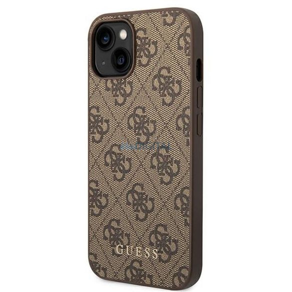 Eredeti tok GUESS GUHCP14SG4GFBR iPhone 14 készülékhez (4G ARANY Logo / barna)