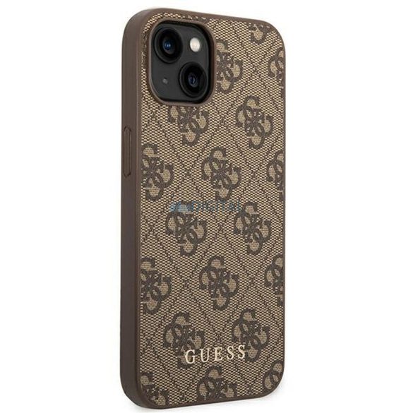 Eredeti tok GUESS GUHCP14MG4GFBR iPhone 14 PLUS (4G ARANY Logo / barna)