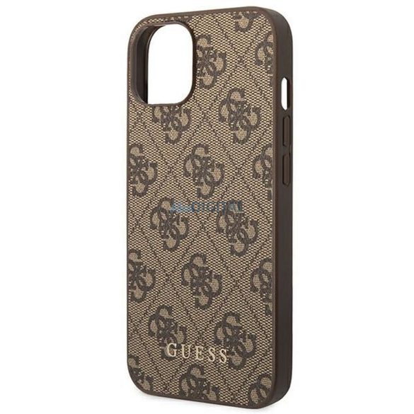 Eredeti tok GUESS GUHCP14MG4GFBR iPhone 14 PLUS (4G ARANY Logo / barna)