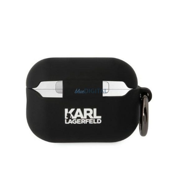 Eredeti tok KARL LAGERFELD KLAP2RUNCHK Apple Airpods Pro 2 (3D Sil NFT Choupette / fekete)