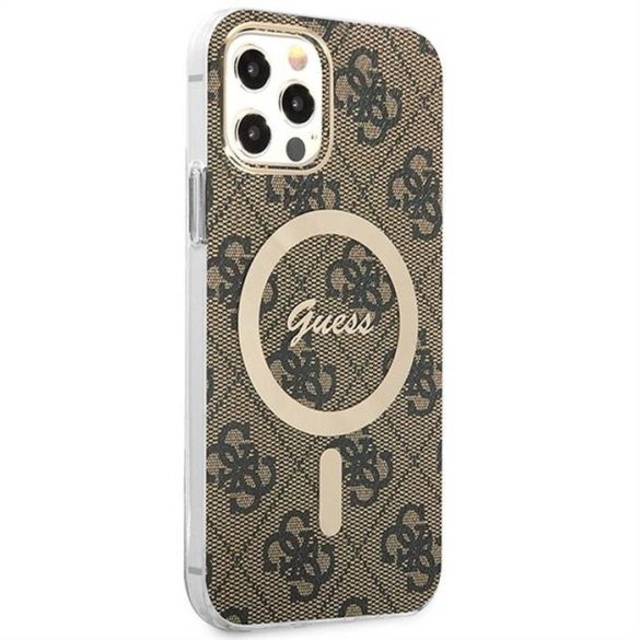 Eredeti szett GUESS GUBPP12MH4EACSW iPhone 11 (Magsafe csomag: tok + töltő 4G / Arany - Barna)