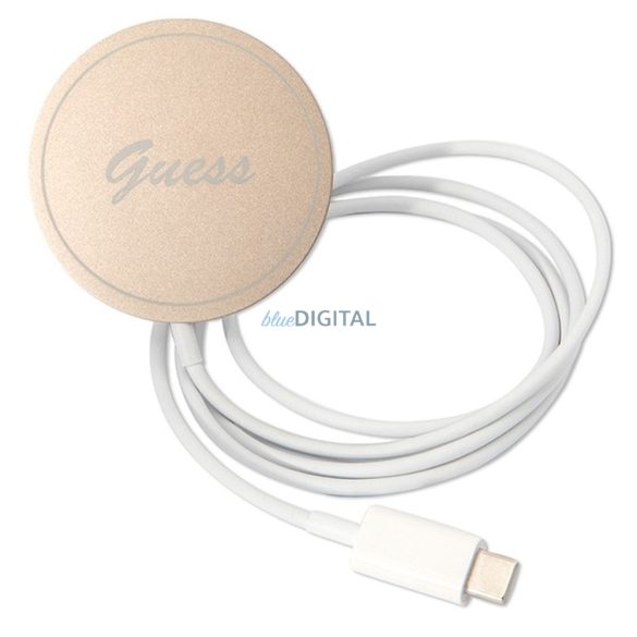 Eredeti készlet GUESS GUBPP14MHMEACSK iPhone 14 Plus (csomagcsomag Magsafe: tok + töltő IMG Marble / arany - fekete)