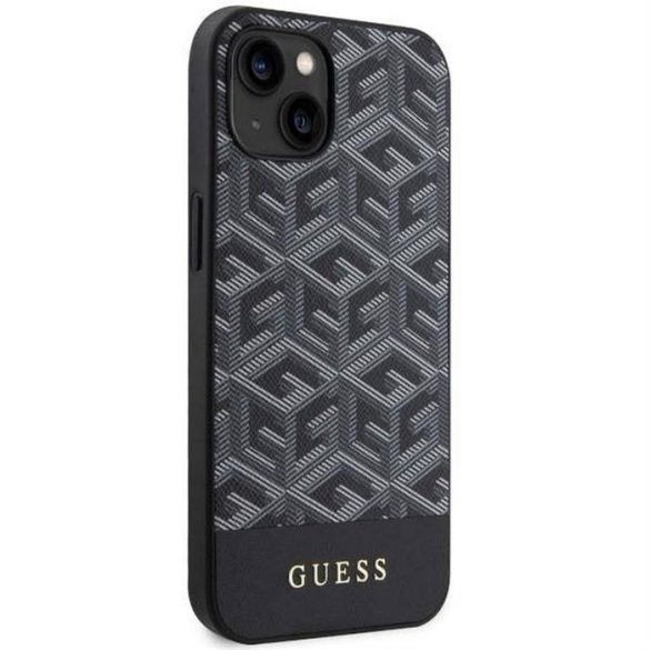 Eredeti előlap tok GUESS GUHMP14MHGCFSEK iPhone 14 Plus készülékhez (MAG GCUBE / fekete)