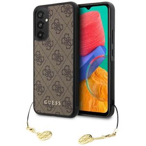 Eredeti előlap tok GUESS GUHCSA34GF4GBR a Samsung A34 készülékhez (4G Charms Collection / barna)