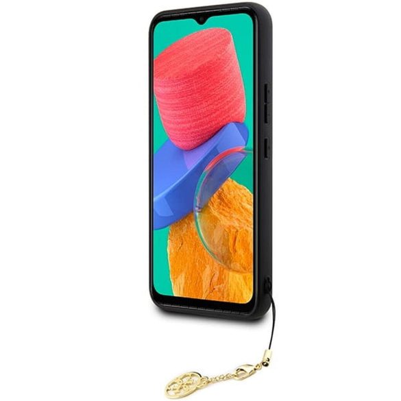 Eredeti előlap tok GUESS GUHCSA54GF4GBR a Samsung A54 készülékhez (4G Charms Collection / barna)