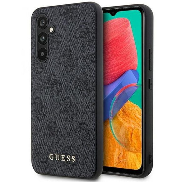 Eredeti előlap tok GUESS GUHCSA54G4GFGR Samsung A54 (4G Metal Gold Logo / szürke)