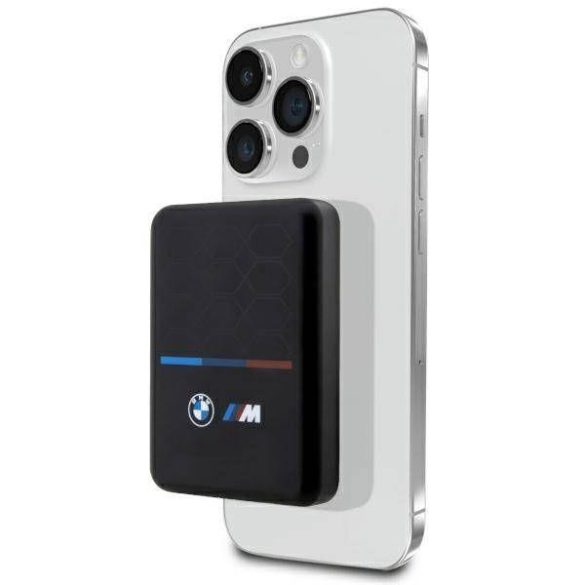 BMW Powerbank indukciós BMPBMS3K22PGVK 5W 3000mAh + kábel fekete M Collection MagSafe