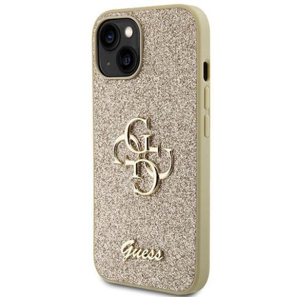 Eredeti előlap GUESS GUHCP15MHG4SGD iPhone 15 PLUS (Fix Glitter Big 4G / arany) tok