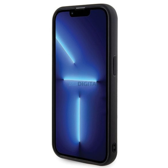 Eredeti előlap GUESS GUHCP15LPSQSQSK iPhone 15 Pro (steppelt fém logó / fekete) tok