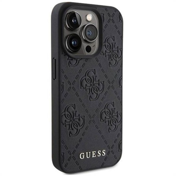 Eredeti előlap GUESS GUHCP15LP4EPMK iPhone 15 PRO (steppelt 4G Classic / fekete) tok