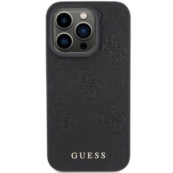 Eredeti előlap GUESS GUHCP15LP4EPMK iPhone 15 PRO (steppelt 4G Classic / fekete) tok