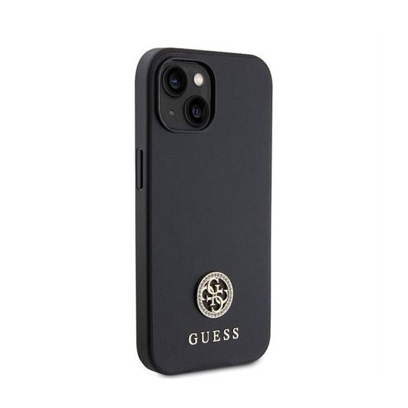 Guess GUHCP15SPS4DGPK Strass Metal Logo tok iPhone 13 / 14 / 15 - fekete