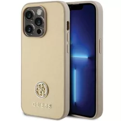   Guess GUHCP15LPS4DGPD Strass Metal Logo tok iPhone 15 Pro - arany