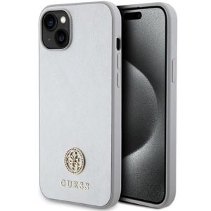 Guess GUHCP15SPS4DGPS Strass Metal Logo tok iPhone 13 / 14 / 15 - ezüst