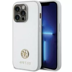   Guess GUHCP15LPS4DGPS Strass Metal Logo tok iPhone 15 Pro - ezüst