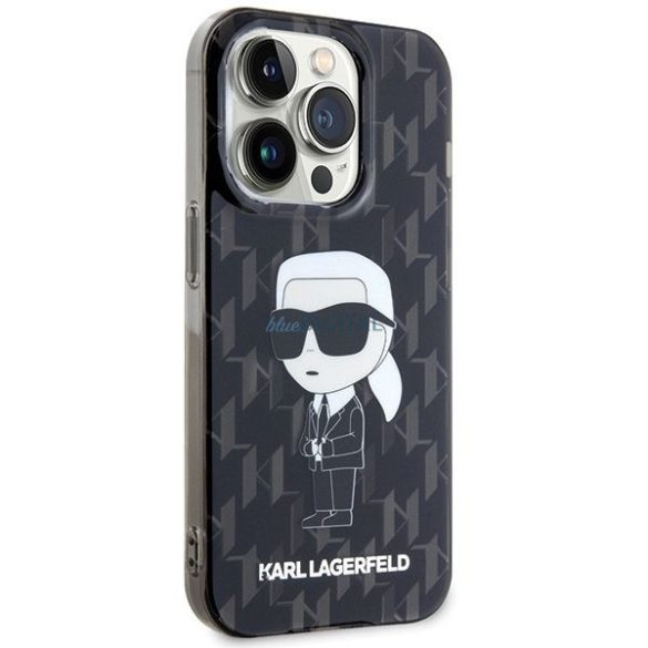 Eredeti előlap KARL LAGERFELD KLHCP15LHNKMKLK iPhone 15 PRO (ikonikus Monogram / fekete) tok