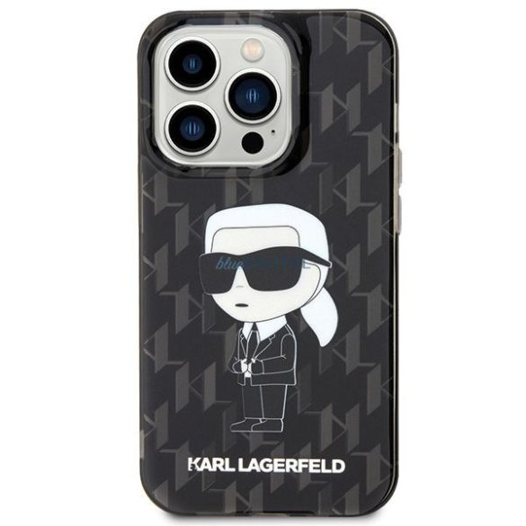 Eredeti előlap KARL LAGERFELD KLHCP15XHNKMKLK iPhone 15 PRO MAX (ikonikus Monogram / fekete) tok