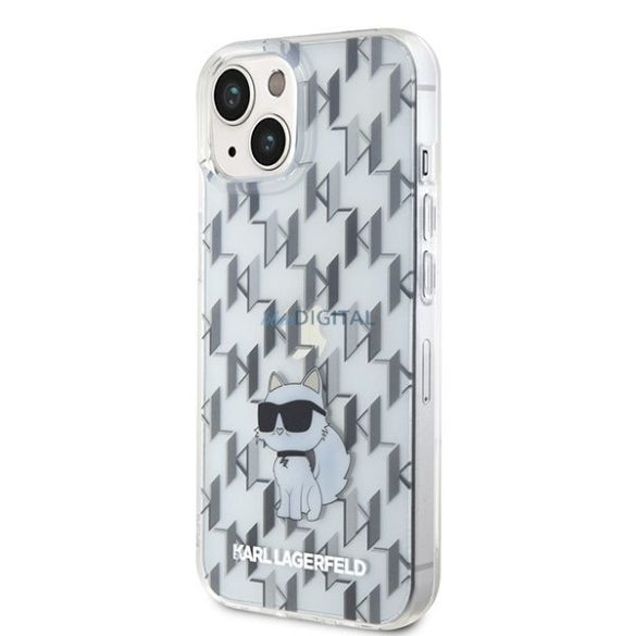 Eredeti előlap KARL LAGERFELD KLHCP15SHNCMKLT iPhone 15 (Monogram / átlátszó) tok