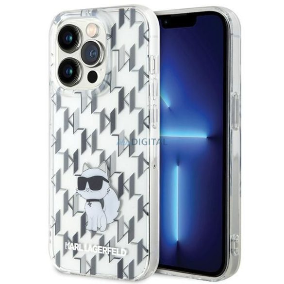 Eredeti előlap KARL LAGERFELD KLHCP15LHNCMKLT iPhone 15 PRO (Monogram / átlátszó) tok