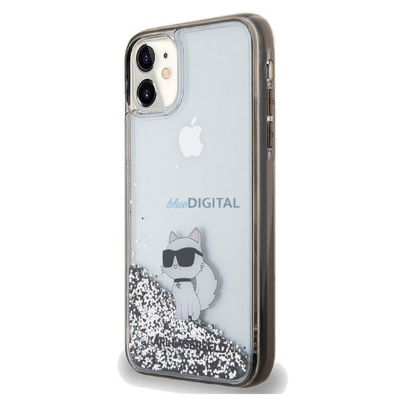 Eredeti előlap KARL LAGERFELD KLHCN61LKCNSK iPhone 11 (folyékony Glitter C / átlátszó) tok