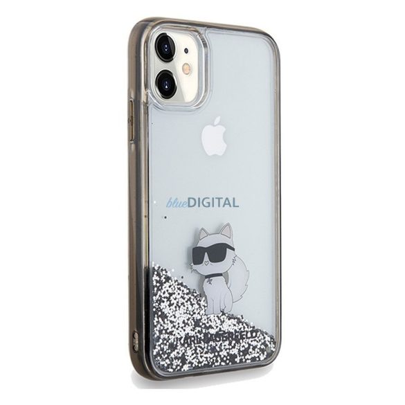 Eredeti előlap KARL LAGERFELD KLHCN61LKCNSK iPhone 11 (folyékony Glitter C / átlátszó) tok