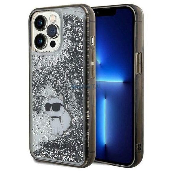 Eredeti előlap KARL LAGERFELD KLHCP13LLKCNSK iPhone 13 Pro (folyékony Glitter C / átlátszó) tok