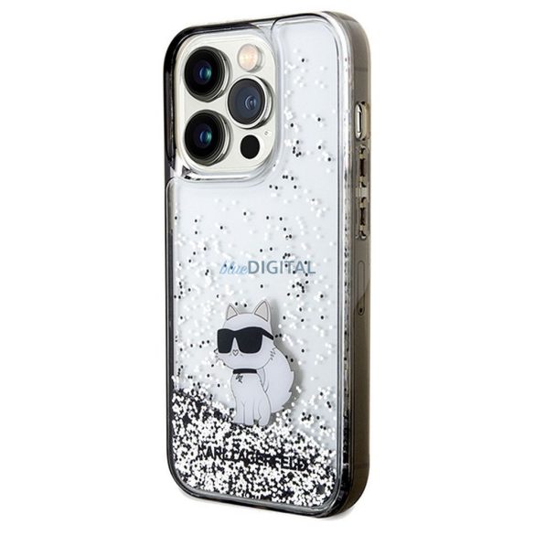 Eredeti előlap KARL LAGERFELD KLHCP14LLKCNSK iPhone 14 Pro (folyékony Glitter C / átlátszó) tok