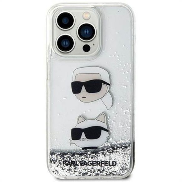 Eredeti előlapi tok KARL LAGERFELD KLHCN61LDHKCNS iPhone 11 (Liquid Glitter KC / fehér)