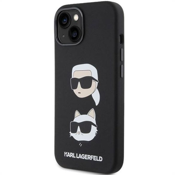 Eredeti előlap KARL LAGERFELD KLHCP15SSDHKCNK iPhone 15 (szilikon KC / fekete) tok