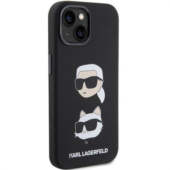 Eredeti előlap KARL LAGERFELD KLHCP15SSDHKCNK iPhone 15 (szilikon KC / fekete) tok