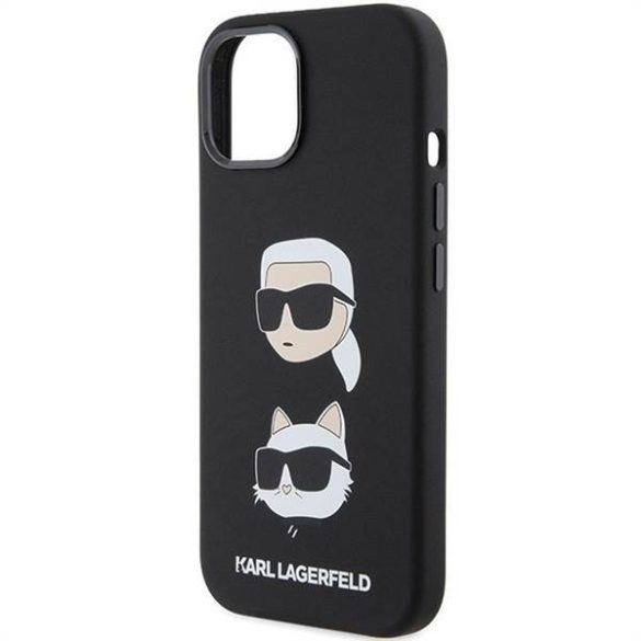 Eredeti előlap KARL LAGERFELD KLHCP15SSDHKCNK iPhone 15 (szilikon KC / fekete) tok