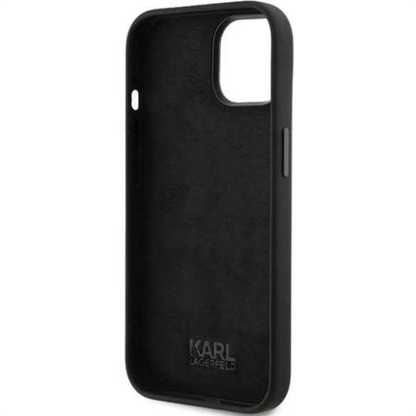 Eredeti előlap KARL LAGERFELD KLHCP15SSDHKCNK iPhone 15 (szilikon KC / fekete) tok