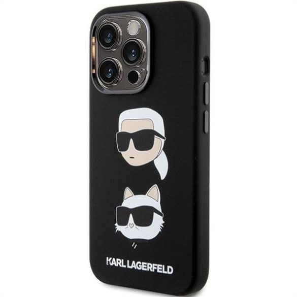 Eredeti előlap KARL LAGERFELD KLHCP15LSDHKCNK iPhone 15 Pro (szilikon KC / fekete) tok