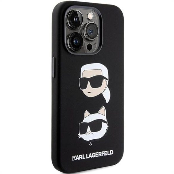 Eredeti előlap KARL LAGERFELD KLHCP15LSDHKCNK iPhone 15 Pro (szilikon KC / fekete) tok