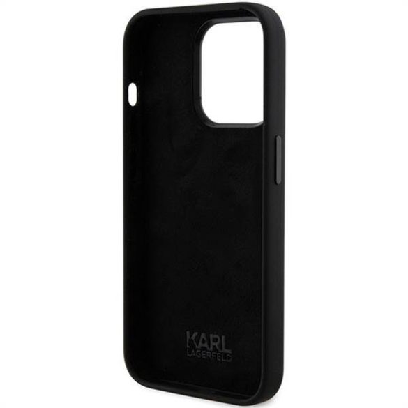 Eredeti előlap KARL LAGERFELD KLHCP15LSDHKCNK iPhone 15 Pro (szilikon KC / fekete) tok