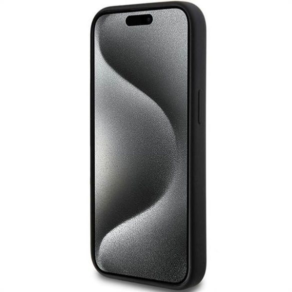 Eredeti előlap KARL LAGERFELD KLHCP15SSKSBMCK iPhone 15 (szilikon Karl Script Logo / fekete) tok