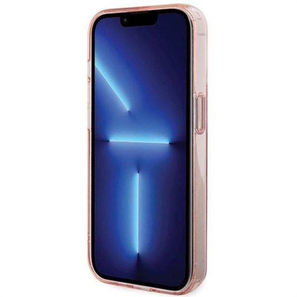 Eredeti előlap KARL LAGERFELD KLHMP15LHMRSKCP iPhone 15 Pro (Magsafe / Ringstand KC / rózsaszín) tok