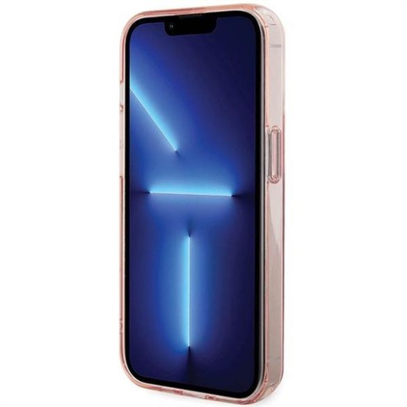 Eredeti előlap KARL LAGERFELD KLHMP15XHMRSKCP iPhone 15 Pro Max (Magsafe / Ringstand KC / rózsaszín) tok