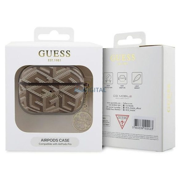 Guess GUAPPGCE4CW GCube Charm tok AirPods Pro - barna