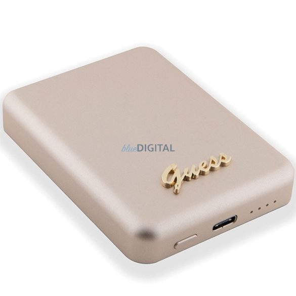 Power bank vezeték nélküli töltő GUESS GUPBM3ALGSGD 3000mAh 5W MagSafe / arany