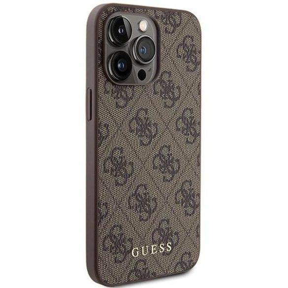 Eredeti előlap GUESS GUHCP15XG4GFBR iPhone 15 PRO MAX (4G Metal Logo / barna) tok