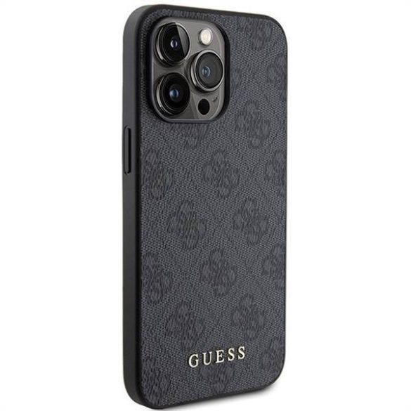 Eredeti előlap GUESS GUHCP15LG4GFGR iPhone 15 PRO (4G Metal Logo / szürke) tok