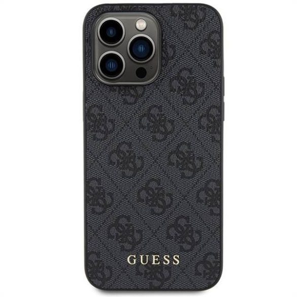 Eredeti előlap GUESS GUHCP15LG4GFGR iPhone 15 PRO (4G Metal Logo / szürke) tok