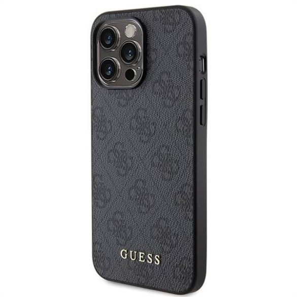 Eredeti előlap GUESS GUHCP15LG4GFGR iPhone 15 PRO (4G Metal Logo / szürke) tok